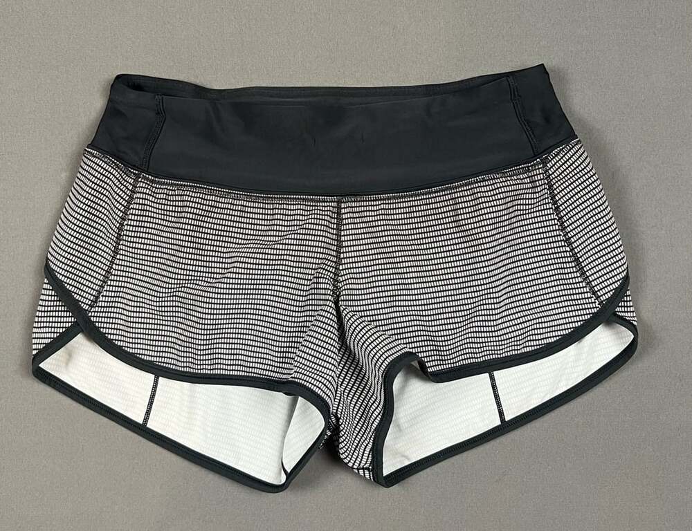 Lululemon Speed Up Shorts Black White Checkered